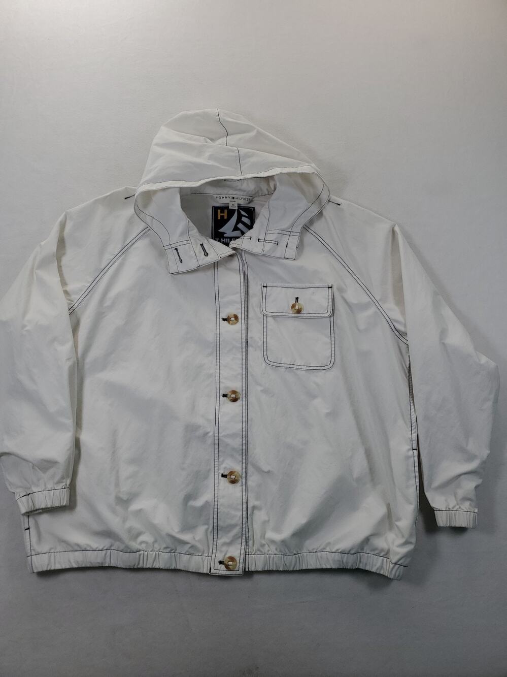 Vtg 90s/Early 2000s Tommy Hilfiger Elements Control System Button Jacket Wmn 3XL